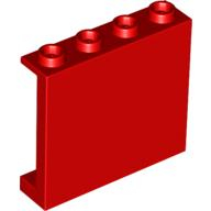 Lego panel, zeď 1x4x3, červená (4558212)
